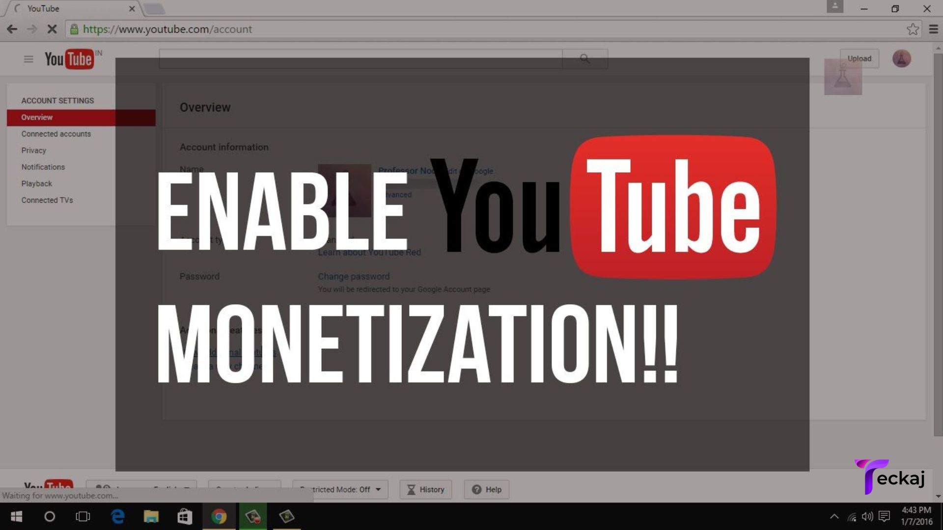YouTube Channel Monetization