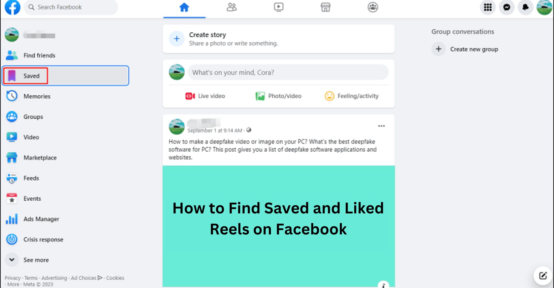 How to Find Saved and Liked Reels on Facebook